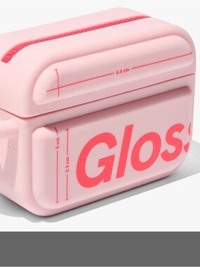 NWT: Glossier Pink Earbuds Beauty Bag AirPods Case